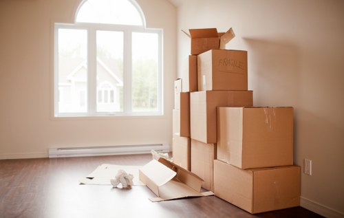 Organized storage environment showing practical space management in Swiss Cottage