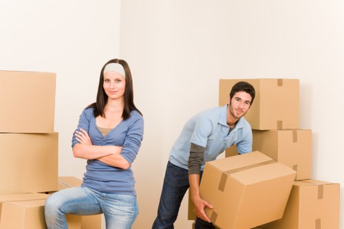Flat relocation scene showing careful moving in Swiss Cottage