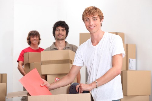 Packing supplies and household items prepared for local removals