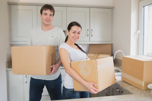 Professional movers planning access and parking for removals in Swiss Cottage
